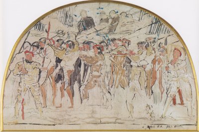 Composition Study for the Retreat from Marignano by Ferdinand Hodler